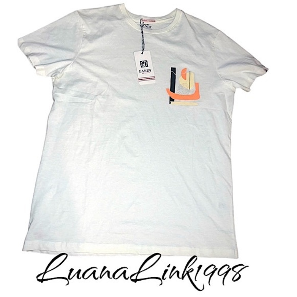 GD Gandy Men Heritage White T-shirt Authentic Casualwear size Large NWT